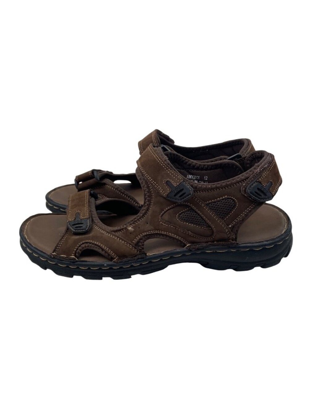 Jousen Mens AMY2011 Brown Adjustable Strap Open Toe Casual Sandals Size 12